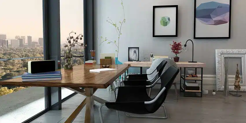 Organized and clean office environment boosting employee productivity.